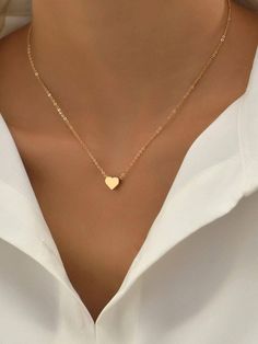 Stainless Steel Necklace For Women, Necklaces For Girlfriends, Heart Pendant Necklace Gold, Golden Necklace, Necklace For Girlfriend, Heart Pendant Gold, Gold Heart Necklace