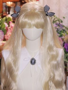 Indulge in the allure of elegance with our Blonde Wavy Long Wig. This stunning wig boasts a sophisticated wavy design, complemented by versatile bangs that can be effortlessly styled to the side or parted in the middle, allowing you to create a variety of looks. The bangs are designed to maintain a naturally voluminous appearance, adding depth and dimension to your hairstyle. Crafted from high-quality, lightweight hair fibers, this wig offers an incredibly silky smooth texture and a captivating, Versatile Bangs, Hairstyle Wavy, Medium Length Hairstyle, Blonde Bangs, Rose Choker, Wigs Hairstyles, Curly Bangs, Wavy Design, Wig With Bangs