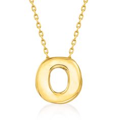 Ross-Simons - "O" - 14kt Yellow Gold Mini Initial Necklace. 17". Little is big. Mini is major. Tiny is on-trend. So go small and chic with a dainty "O" initial necklace in 14kt yellow gold. Add this everyday necklace to your favorite layers! 1/4" wide letter on a classic cable chain. Springring clasp, 14kt yellow gold initial necklace. O Initial, Gold Initial Necklace, Initial Necklace Gold, Everyday Necklace, Gold Initial, Initial Necklace, Cable Chain, Initials, Gold Necklace