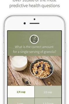 the food app on an iphone showing what to eat and how to use it for breakfast