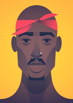 by Stanley Chow Stanley Chow, Manchester England, Hip Hop Art, Vector Portrait, Art And Illustration, Portrait Illustration, Tupac