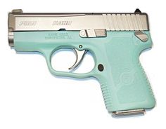 Impossible to find Tiffany Blue Kahr PM9 is IN STOCK at Guns4Gals.com!  Custom Cerakote frame in the classic Tiffany box blue that every girl finds absolutely irresistible.  Slide is stainless steel and an external safety is included with this model. Tiffany Blue Box, Zombie Survival, Survival Tips, Me Time, Country Girls