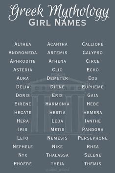 Greek Names Girl, Greek Baby Girl Names, Mythology Names, Greek Girl Names, Greek Name, Oc Names, Fantasy Character Names, Names For Characters, Greek Names