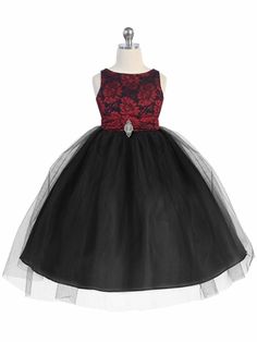 Next stop: Pinterest Red Dresses For Kids, Black Net Dress, Teal Lace Dress, Black Flower Girl Dress, Dress With Tulle Skirt, Red Flower Girl Dresses, Dress With Tulle, Red Christmas Dress