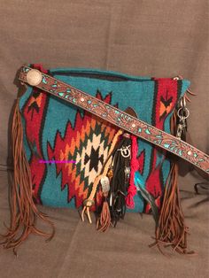 Western Saddle Blanket Purse, Western Purses And Handbags Denim, Western Style Crossbody Bags For Western-themed Events, Western Purses And Handbags Cowgirl, Western Crossbody Purse Leather Fringe, Fringe Handbags