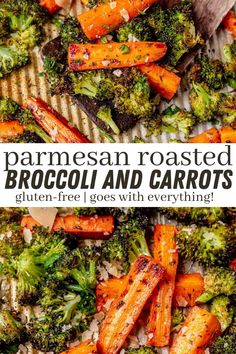 broccoli and carrots covered in parmesan cheese