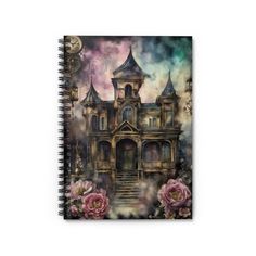 Shopping lists, school notes or poems - 118 page spiral notebook with ruled line paper is a perfect companion in everyday life. The durable printed cover makes the owner proud to carry it everywhere.  .: Material: 100% paper .: Paper weights: 350 gsm (covers), 90 gsm (inside pages) .: One size: 6" x 8" (15.2 x 20.3 cm) .: 118 ruled line pages (59 sheets) .: Front cover print .: Dark grey back cover .: Metal spiral binding Detailed Watercolor