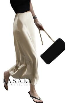 Lasaky - Indulge in Elegance and Durability with the Exquisite Dovetail Half-Length Skirt. Elegant Beige Maxi Skirt For Parties, Elegant Full-length Skirt For Spring, Elegant Full-length Spring Skirt, Elegant Full Length Skirt For Spring, Elegant Full Length Spring Skirt, Chic Ankle-length Skirt, Elegant Gold Maxi Skirt For Evening, Chic Solid Color Ankle-length Skirt, Elegant Maxi Length Lined Skirt