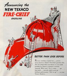 an advertisement for the new texco fire chief