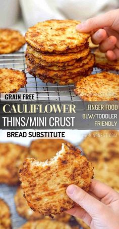 cauliflower thins in kids hand Cauliflower Sandwich Thins, Cauliflower Thins, Cauliflower Sandwich, Healthy Bread Alternatives, Cauliflower Flatbread, Gluten Free Dairy Free Breakfast, Bread Alternative, Bread For Dipping