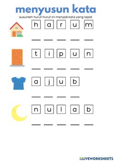 worksheet for kids to learn english with pictures