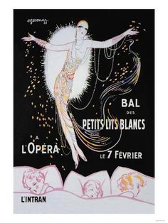 an advertisement for the opera la opera in paris, with a woman dressed as a ballerina