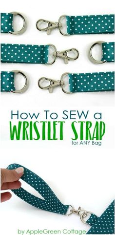 how to sew a wrist strap for any bag