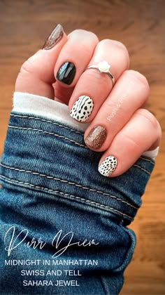 Color Street Purr Diem Mixed Mani, Color Street Nails Mixed Mani, Color Street Purr Diem, Purr Diem Color Street Combo, Fall Colorstreet Combos, Colorstreet Mixed Mani Ideas, Mixed Color Nails, Nail Themes, Fall Color Street Nails Ideas