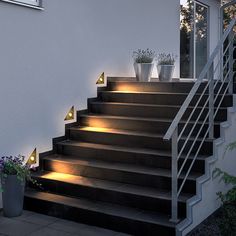 "Triangular Recessed LED Outdoor Stair Lights Stairway Wall Sconce Deck Stair Lights Fixture Waterproof Decking Lights In-ground Light" Solar Step Lights Outdoor, Stairs Corner, Yard Steps, Step Lights Outdoor, Stairs Lights, Deck Step Lights, Solar Step Lights, Step Lights, Outdoor Stair Lighting