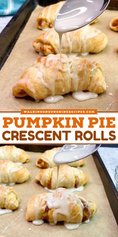 Prepare for a fall treat with Pumpkin Pie Crescent Rolls! This simple pumpkin dessert is the perfect fall food recipe. Featuring crescent roll dough, pumpkin puree, and cinnamon for a delightful twist. Bake them today and savor the seasonal goodness! Pumpkin Recipes With Crescent Rolls, Sweet Potato Crescent Roll Recipes, Healthy Recipes With Crescent Rolls, Pumpkin And Crescent Roll Recipes, Pumpkin Pie Cressant Rolls, Cinnamon Rolls And Pumpkin Pie Filling, Fall Recipes Simple, Crescent Roll Danish Recipe, Pumpkin Pie Crescents