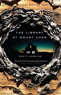 the library at mount char by scott macinns book cover with torn paper