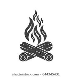 Campfire: Over 131,305 Royalty-Free Licensable Stock Vectors & Vector Art | Shutterstock Fire Sillouhette, Firewood Logo Design, Bonfire Tattoo, Campfire Logo, Campfire Tattoo, Campfire Drawing, Social Media Church, Pin Up Pictures, Fire Tattoo