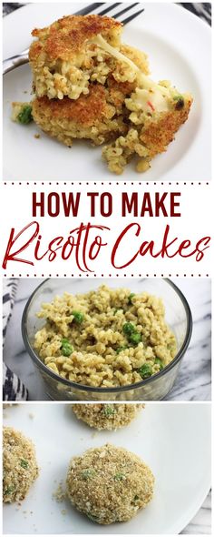 how to make risoto cakes on a plate