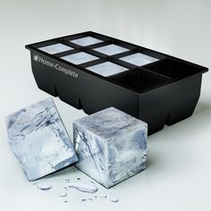 the ice cubes have been placed on top of each other to look like they are melting