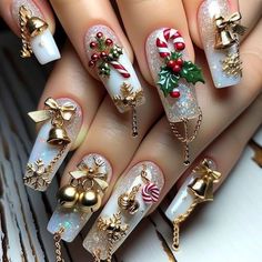 Christmas Nail Ideas, Festive Manicure, Christmas Manicure, Perfect Manicure, Seasonal Nails, Holiday Nail Art, Festival Nails