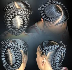 Updo Ponytail Braids For Black Women, Braided Updo Feed In Braids, Large Braid Updo, Conrow Ponytails, 4 Cornrows, Designs Braids, Cornrow Updo Hairstyles