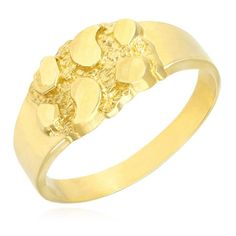 Ring Size: 3 Metal: Yellow Gold Metal Purity: 10K Gold Finish: High Polished Ring Width: 7mm Weight (gm): 1.2 Ring Style: Band Crafted in: Europe Size: one size.  Gender: unisex.  Age Group: kids. Gold Nugget Ring, Gold Nugget, Europe Fashion, Toe Rings, 10k Gold, Gold Finish, Fashion Rings, Gold Metal, Mens Jewelry