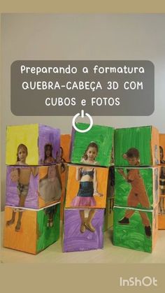 children's cubes made out of colored paper with the words, prepare to form an