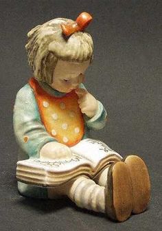 Boy Reading, Girl Reading Book, Goebel Hummel, Hummel Figurines, Reading A Book, Girl Reading, Reading Books, Kids Reading, I Love Books