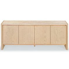 the sideboard is made out of wood and has three doors, two drawers and one door