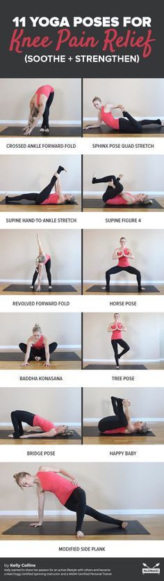 a woman is doing yoga poses for the beginner to do it with her hands