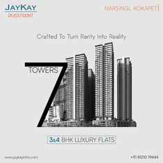 an advertisement with the number seven skyscrapers in front of it and text that reads,'called to turn fairy into reality '