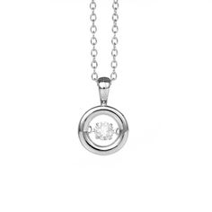 Charming 14k White Gold Dancing Diamond Necklace - This necklace features a 0.18 carat diamond in 14k white gold. The chain measures apx. 18 -20 inches in length. The round pendant measures apx. 3/8-inch in diameter and apx. 5/8-inch in length including the bale. Total weight is 2.5 grams. Dancing Diamond, Fine Watches, Drop Necklace, Round Pendant, Watch Brands, Diamond Pendant, Luxury Handbags, Diamond Necklace, Dancing