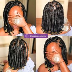 40 Stylishly Short Braids Hairstyles You'll Fall In Love With in 2024 - Coils and Glory Medium Box Braids Styles, Box Braids With Rubber Bands, Braids With Rubber Bands, Medium Sized Box Braids