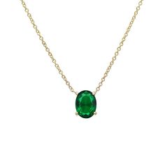 14K SOLID YELLOW GOLD PRONG SETTING 8x6 OVAL SOLITAIRE EMERALD NECKLACE MAY BIRTHSTONE Here is a dainty, delicate and simple, yet classy minimalist 4 Prong lab created Emerald Solitaire Necklace. This is 14k Solid Gold. (We do not sell filled or plated jewelry) Perfect for everyday use.Necklace Length : 16 inches / 41.5cmPendant Width : 8x6mm Total Carat: 1.75ct ---Absolutely stunning. Comes in a gift box. ---Shipping Policy----Item will be shipped within 3-5 business days of receiving full paym Star Wedding Band, Classy Minimalist, Yellow Gold Solitaire, Solitaire Necklace, Lab Created Emerald, Solid Gold Necklace, Solitaire Necklaces, May Birthstone, Emerald Necklace