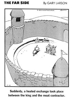 the far side by gary larron is shown in this cartoon, with an image of