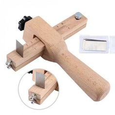 a wooden planer with two pieces of wood attached to it