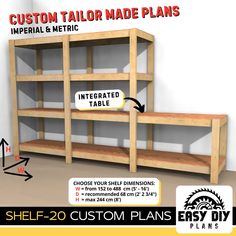 shelf 20 custom plans for the easy diy project by easy diy with instructions