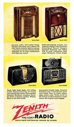 an advertisement for the tenth radio shows different types of old - time radio's