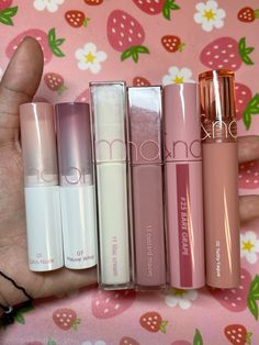 Lipstick Rom&nd, Romand Lip Gloss, Pink Lippies, Romand Lip Tint, Rom Nd, Cute Lipstick, Lip Gloss Balm