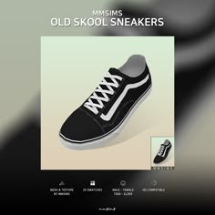 an old skool sneaker is featured in this advertiser's website