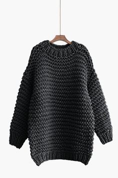 "New design for this winter! Oversize sweater give you super warm and stylelish looking! Feastures: * oversized looking * drop-shoulder and extra long sleeves * chunky soft wool/acrylic yarn Size: S(us 0-4) M(us 6-8) L(us 10-12) XL(us 14-16). Pls. let me know your size when you make an order. Size S: Chest - 47\"(120cm) Length - 26\" (65cm) Size M: Chest - 51\"(130cm) Length - 28\" (70cm) Size L: Chest - 53\"(135cm) Length - 30\" (75cm) Size XL: Chest - 55\"(140cm) Length - 31\" (78cm) If you wa Mohair Cable Knit, Cotton Yarn Knitting, Cross Sweater, Thick Cardigan, Grey Knit Cardigan, Woman Sweater, Oversize Pullover, Oversize Sweater, Pull Oversize