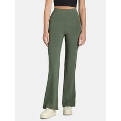 Avia Flare Pants Size: XS.  Color: Green.  Gender: female.  Age Group: adult. Leg Yoga, Functional Style, Flare Leg Pants, Womens Activewear, Off Duty, Style Icon, Flare Pants, Active Wear For Women, V Shape