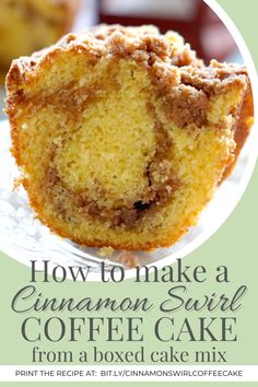 how to make a cinnamon swirl coffee cake from a boxed cake mix with video instructions