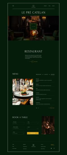 the restaurant website is clean and ready to be used for its customers'needs, as well as their menus