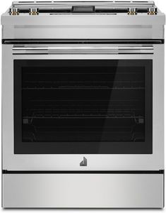 an oven that is stainless steel and has two burners on the front, and one with