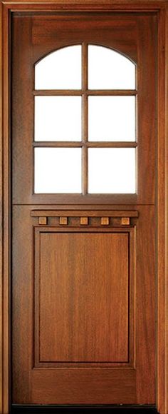 Purchase (Dutch-TDL-6LT-Arched-E-01-1P) Exterior door produced by DSA starting at $3,781.00 online. Tailor the item with available options to suit your requirements and view the adjusted price real-time, or add the item to Request for additional customization. This item comes in Single Door door systems and is built with Wood (Mahogany) species. The Craftsman, Dutch door is an ideal fit for your space. Expect an estimated ship lead time of 4 to 6 weeks (Add 2 weeks for prefinished doors). We fea Single Door Design, Wood Exterior, Wood Exterior Door, Dutch Door, Exterior Door, Single Doors, Mahogany Wood, Exterior Doors, Wood Doors