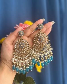 Kusha Kundan Earrings ₹575/- Free Shipping In India Fancy Jewelry, India, Free Shipping, Quick Saves