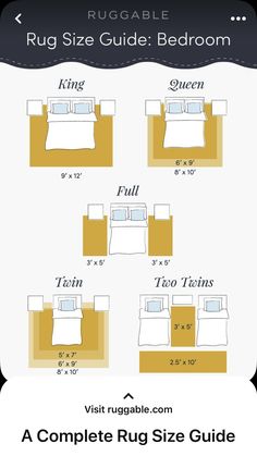 the rug size guide bed room