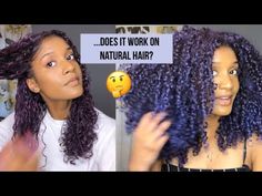 YouTube temporary hair color Best Temporary Hair Color, Brown Ombre Hair Color, Lavender Hair Colors, Dyed Curly Hair, Brown Ombre Hair